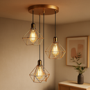 Luminária Pendente Triplo Aramado Diamante