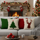 Kit 4 Capas de Almofadas Natalinas – 45x45cm