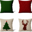 Kit 4 Capas de Almofadas Natalinas – 45x45cm