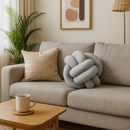Almofada Nó Escandinavo – Design Moderno e Aconchegante