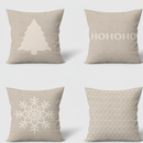 Kit 4 Capas de Almofadas Natalinas – 45x45cm