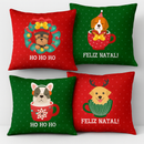 Kit 4 Capas de Almofadas Natalinas