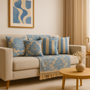 Kit Casa Serena — Manta Jacquard + 4 Capas de Almofada