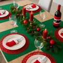 Jogo Natalino 6 Sousplats + 6 Porta-Talheres