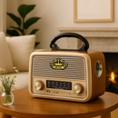 Rádio Retrô Bluetooth Vintage – Charme, som e nostalgia em um só toque