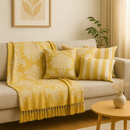 Kit Casa Serena — Manta Jacquard + 4 Capas de Almofada