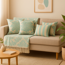 Kit Casa Serena — Manta Jacquard + 4 Capas de Almofada