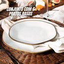 Jogo de 6 Pratos Rasos em Porcelana Ryo Maresia - Oxford