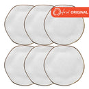 Jogo de 6 Pratos Rasos em Porcelana Ryo Maresia - Oxford