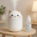 Mini Umidificador Gatinho – Leveza e charme para o seu cantinho.