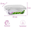 Kit 4 Potes de Vidro Hermético