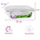 Kit 4 Potes de Vidro Hermético