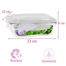 Kit 4 Potes de Vidro Hermético