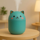 Mini Umidificador Gatinho – Leveza e charme para o seu cantinho.